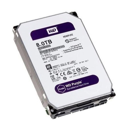 WESTERN DIGITAL Western Digital WD84PURZ 8TB 3.5 72 HDD WD 128M Bulk Pack Hard Drive; Purple WD84PURZ